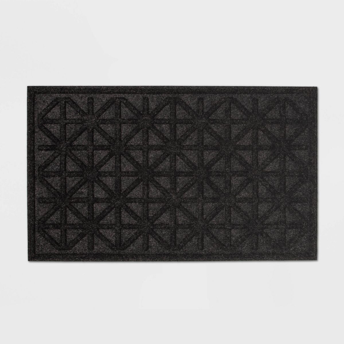 1'6"x2'6" Diamond Utility Mat Rug Black - Mohawk