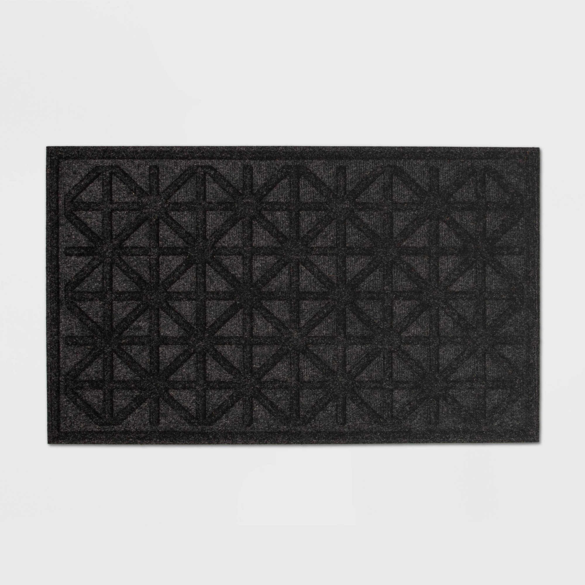 1'6"x2'6" Diamond Utility Mat Rug Black - Mohawk
