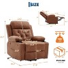 Comfy Corduroy Recliner Chair, Oversized PU Leather Lift Recliner, Adjustable Design, Side Pockets, Two Cup Holders, for Living Room, Bedroom - 4 of 4