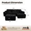 XIZZI Modular Sectional Sofa Couch, L/U-Shape Upholstered Couch, Modern Minimalist Couches for Living Room, Free Combination Deep Seat Corner Couch - 3 of 4