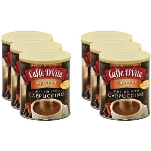 Cafee D Vita Cappuccino Caramel - Pack of 6 - 16 oz - 1 of 2