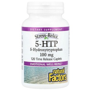 Natural Factors Stress-Relax, 5-HTP, 100 mg, 120 Time Release Caplets - 1 of 3