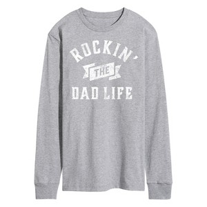 Men's - Instant Message - Rockin Dad Life Long Sleeve Graphic T-Shirt - 1 of 4