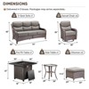 Gymojoy Outdoor Fire Pit Table with Sofa Swivel Chair 6-inch Thick Cushion Furniture Set - 2 of 4