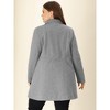 Agnes Orinda Women's Plus Size Winter Fashion Double Breasted with Pockets Warm Pea Coats - 4 of 4