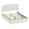 Queen Size Tufted Upholstered Bed Frame with Crystal Button Accents and Under-Bed Storage Space - 3 of 4