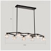 BAOURE Black Crystal Chandelier for Dining Room, 8-Light Kitchen Chandelier Light Fixture, 38.4in Modern Metal Industrial Chandeliers - 3 of 4