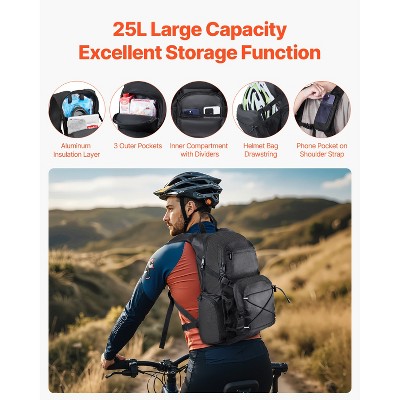VEVOR Hydration Backpack, 25L Insulated Hydration Pack Backpack with 2L TPU Water Bladder, Hiking Water Backpack with Storage for Men Women, Black — фото 6