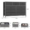 Jojoka 10 Drawer Dresser TV Stand with Non-Woven Organizer, Small TV/Media Stand with Metal Frame - 3 of 4