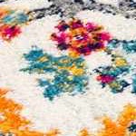 fuchsia, gray, light gray, mustard, orange, sky blue, white, navy