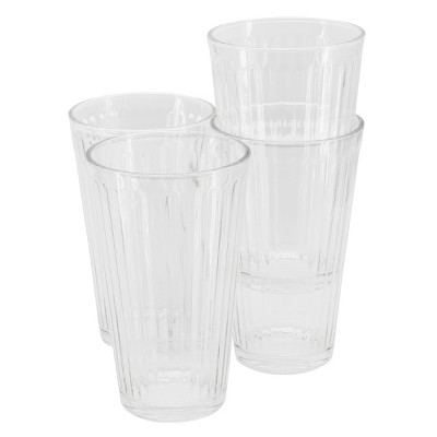 Gibson Home Moonstone 4 Piece Glass Tumbler Set