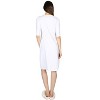 Memoi Women's Bonded Quarter Sleeve Slip Dress - 3 of 4