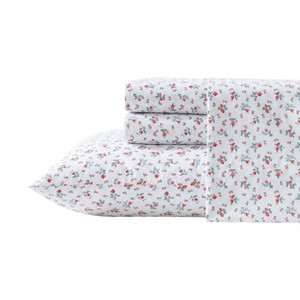 Laura Ashley Sheet Set Aylesmore Ditsy Bright Red - 1 of 4