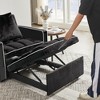 Velvet 3-in-1 Convertible Folding Chair Bed with Tufted Cushion - 2 of 4