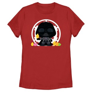 Women's Star Wars Darth Vader Loves Easter and Baby Chickens T-Shirt - 1 of 4