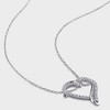 3/4 CT. T.W. Created Sapphire Shared Prong Heart Pendant Necklace in Sterling Silver - White - image 2 of 2