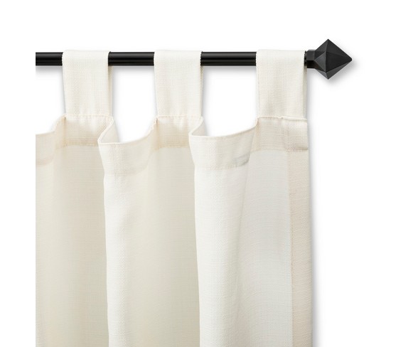48"-84" Cafe Rod Faceted Pyramid Black - Room Essentials&#153;