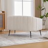 Hrinhom 50.1'' W Upholstered Chenille Mini Loveseat Accent Couch with Metal Legs - 2 of 4