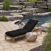 ARDEN Outdoor Plush Modern Tufted Chaise Cushion, 76 x 22, Water Repellent, Fade Resistant, Tufted Cushion for Chaise Lounger 76 x 22, Black Leala - 2 of 4