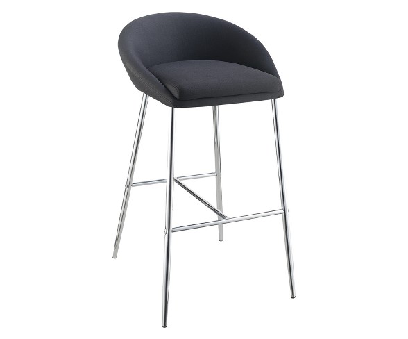30.25" Private Reserves Set of 2 Bar Stool Black
