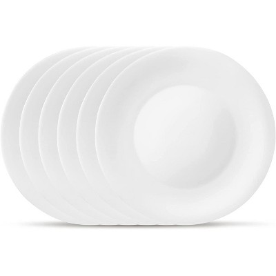 Bormioli Rocco 18 piece White Moon Dinnerware, Sets For 6,  Tempered Opal Glass Dishes, Dishwasher & Microwave Safe.: Dinnerware Sets