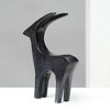 TopComfy Decorative Object Black Ribbed Deer Sculpture for Modern Home Office Decor, Black, 6"*1"*6.8" - 2 of 4