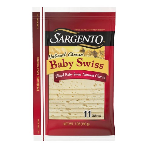 Sargento Natural Baby Swiss Sliced Cheese - 7.5oz/11 slices - image 1 of 4