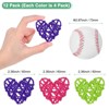 Unique Bargains Heart Shaped Wicker Rattan Balls 2.4 Inch Decorative 12 Pcs - 2 of 4