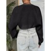 Clearlove Womens Long Sleeve Open Front Knit Crop Bolero Cardigan Sweater Shrug for Dress - 3 of 4