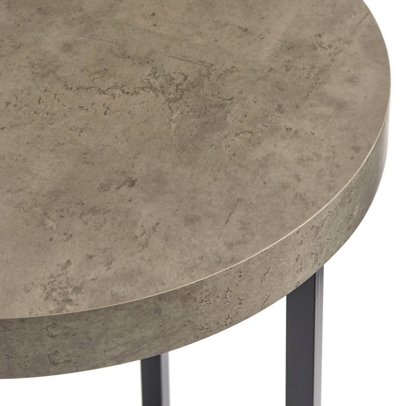 Era Modern Round Coffee Table Gray/Black&#160; - Buylateral, 5 of 10