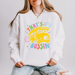 Simply Sage Market S.W.Smiley That's Bussin' Lightweight Garment Dyed Sweatshirt - 1 of 4