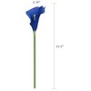 Duovlo 20pcs Calla Lily Bridal Wedding Bouquet Lataex Real Touch Artificial Flower Home Party Decor (Navy Blue) - 4 of 4