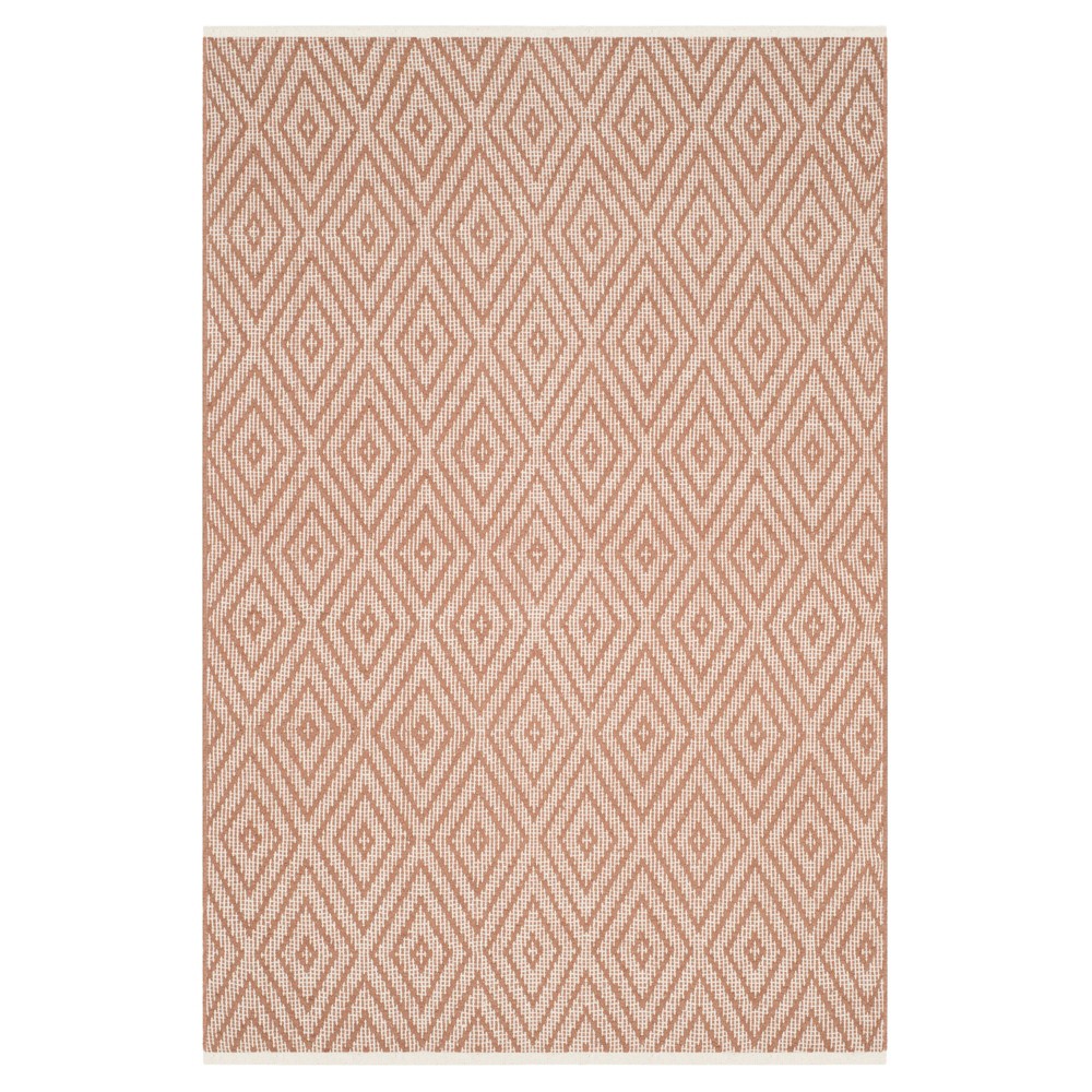 Beige/Ivory Diamond Flatweave Woven Area Rug 4'x6' - Safavieh