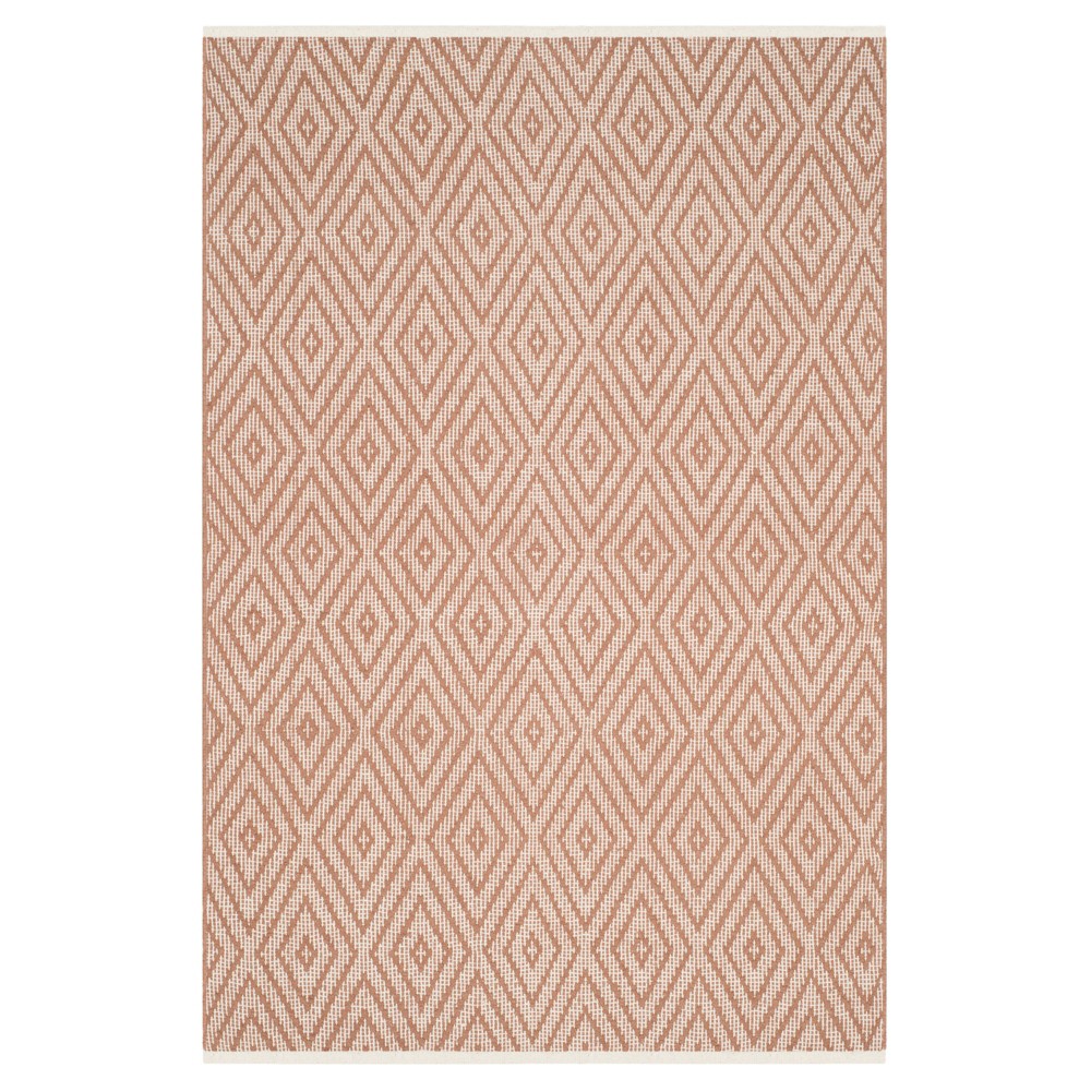 Beige/Ivory Diamond Flatweave Woven Area Rug 4'x6' - Safavieh