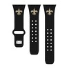 NFL New Orleans Saints Apple Watch Compatible Silicone Band - Black - 2 of 4