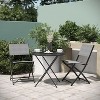 Emma and Oliver Set of 2 Folding Chairs for Indoor/Outdoor Use with Flex Comfort Material and Steel Frames - 2 of 4