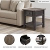 Tyler Creek End Table Grayish Brown/Black - Signature Design by Ashley: Mid-Century Modern, Wood Legs, Storage Shelf - 3 of 4
