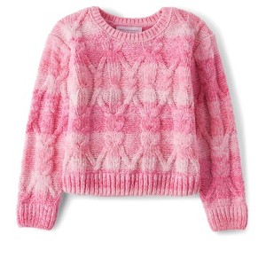 The Children's Place Baby Girls Long Sleeve Ombre Cable Knit Chenille Sweater - 1 of 4