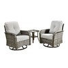 XIZZI Outdoor Patio Swivel Chair Conversation Set, 3/5/7/8 Piece Sofa Sets w/ Side Table, 360° Swivel Seats & Optional Coffee Table/Loveseat - 2 of 4