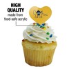 UC Irvine Secondary Logo Heart Love Cupcake Picks Toppers Decoration Set of 6 - 3 of 4