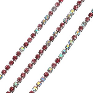 Unique Bargains Clothing Decoration Crystal Rhinestone Sew on Close Claw Chain Trim - 1 of 4