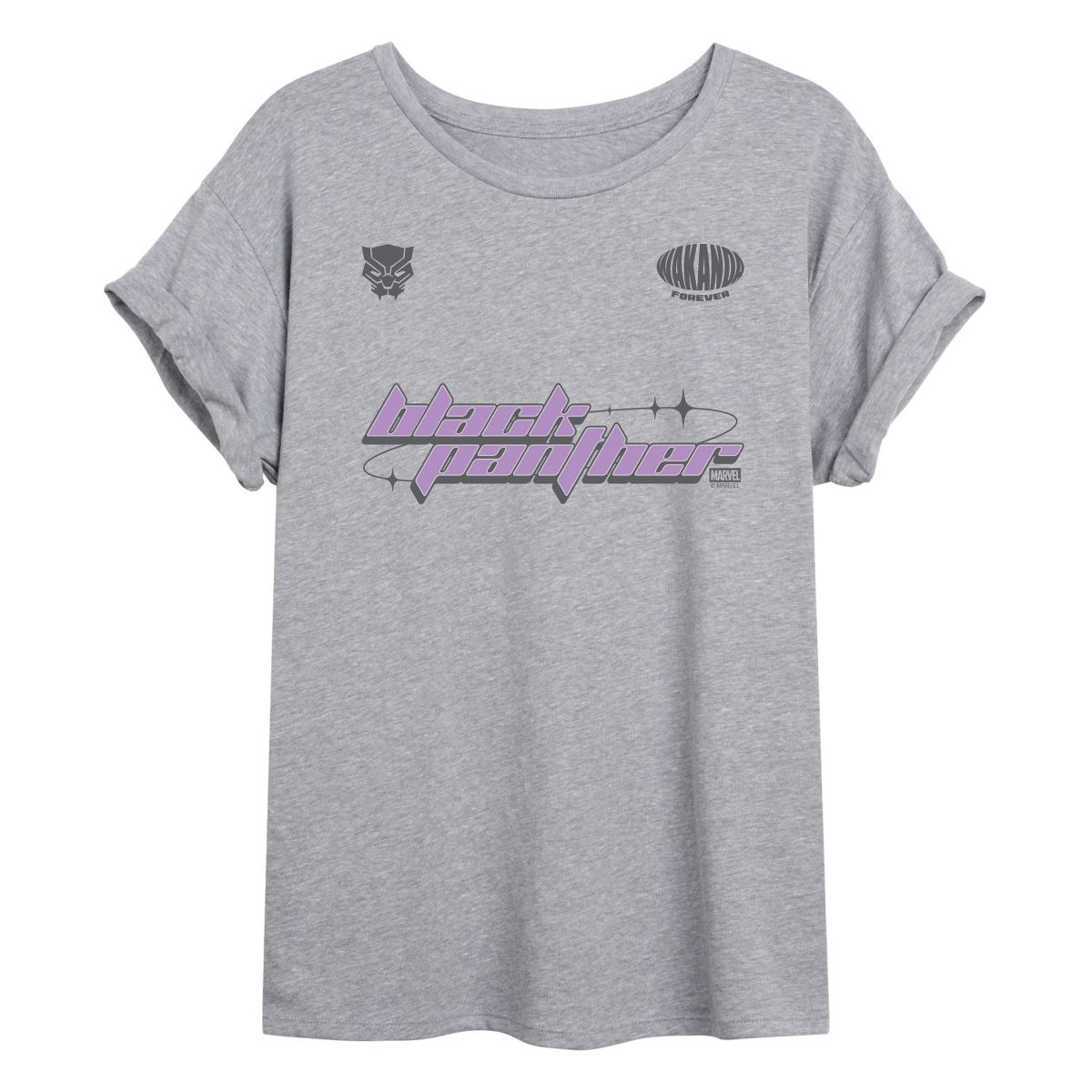 Women's - Marvel - Black Panther Sports Jersey Oversized Graphic T-Shirt