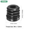 Unique Bargains Metal Furniture Legs Plastic Insert for Round Tubes with M8 Thread Black - 3 of 4