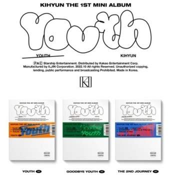 Kihyun - Youth - 96pg Photo Book, Photocard + Travel Ticket (CD)