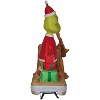6 Ft. Airblown Inflatable Dr. Seuss How the Grinch Stole Christmas Grinch & Max with Sled Outdoor Yard Decoration - 2 of 3