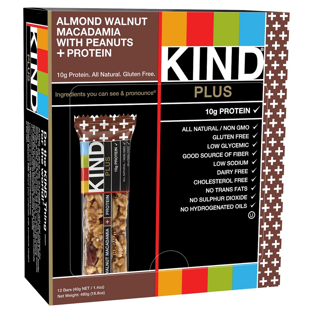 UPC 602652171130 product image for Kind Almond Walnut Macadamia with Peanuts + Protein Nutrition Bars - 12 Count | upcitemdb.com