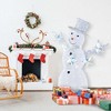 Costway 5 FT Lighted Snowman with Hat Scarf & Stars Zip Ties & Ground Stakes 140 LED Lights - 2 of 4