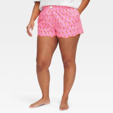 Women's Seahorse Poplin Boxer Shorts Pink - Roller Rabbit x Target  XXS