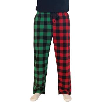 Cheap Men's Black Plaid Comfortable Fit Lumberjack Weave Pajama