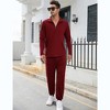 WhizMax Men's Half-Zip Golf Sportswear 21-Piece Hooded Tracksuit for Casual Running Sports Set - 2 of 4